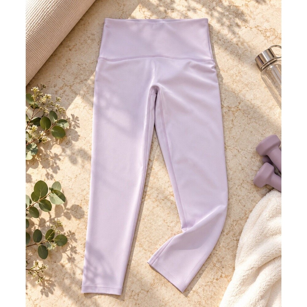 SPANX Booty Boost 7/8 Leggings Womens Large Lavender Purple High Rise Active